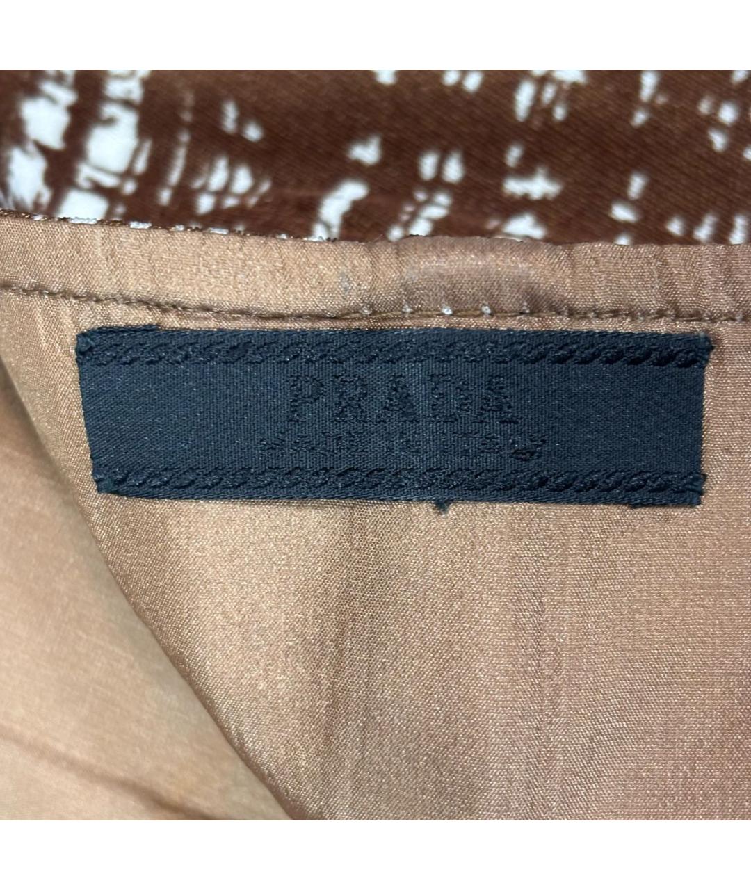 PRADA Коричневый полиэстеровый сарафан, фото 4