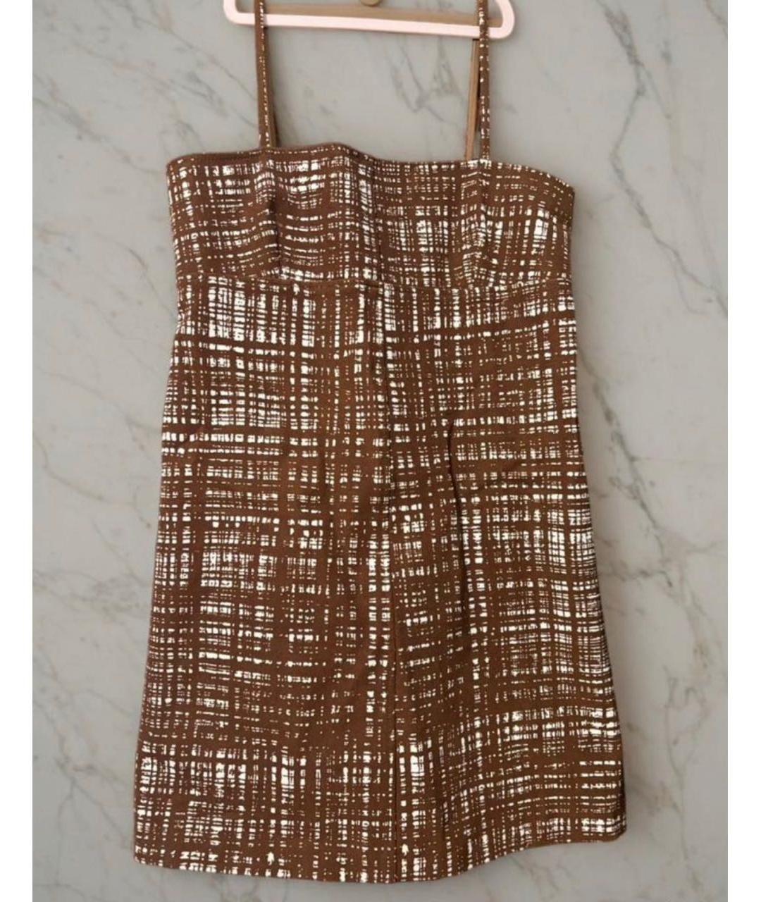 PRADA Коричневый полиэстеровый сарафан, фото 8