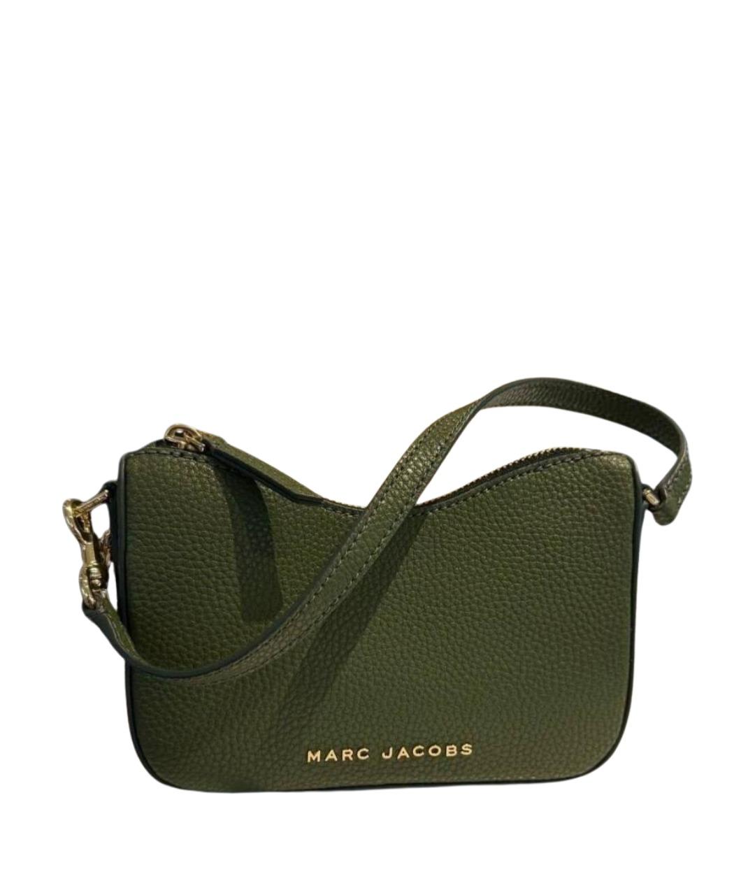 MARC JACOBS Хаки кожаная сумка с короткими ручками, фото 1