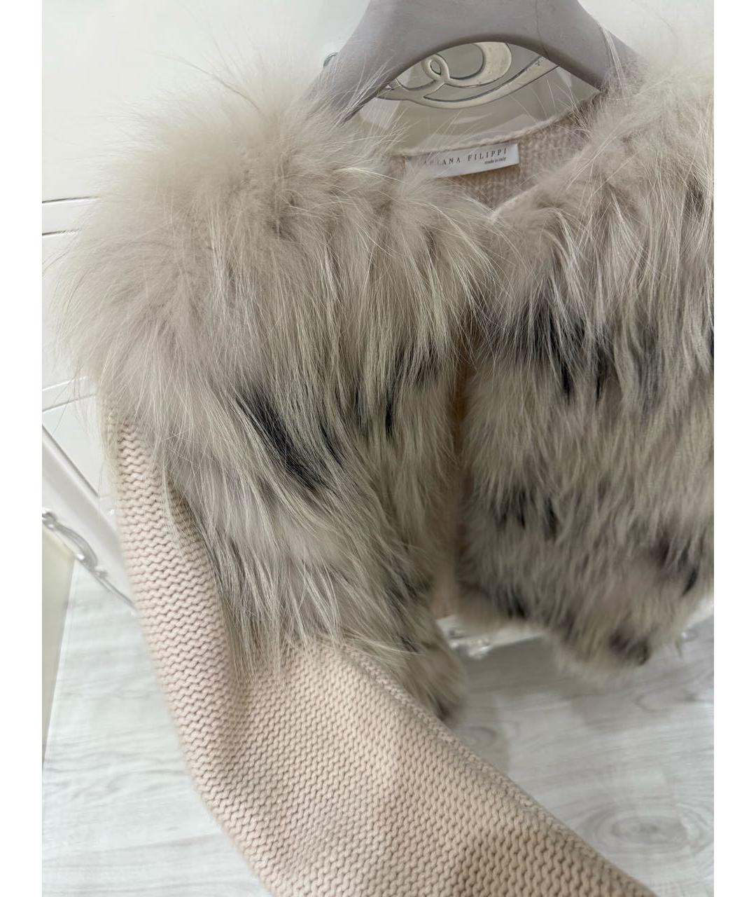 FABIANA FILIPPI Бежевый шерстяной кардиган, фото 4