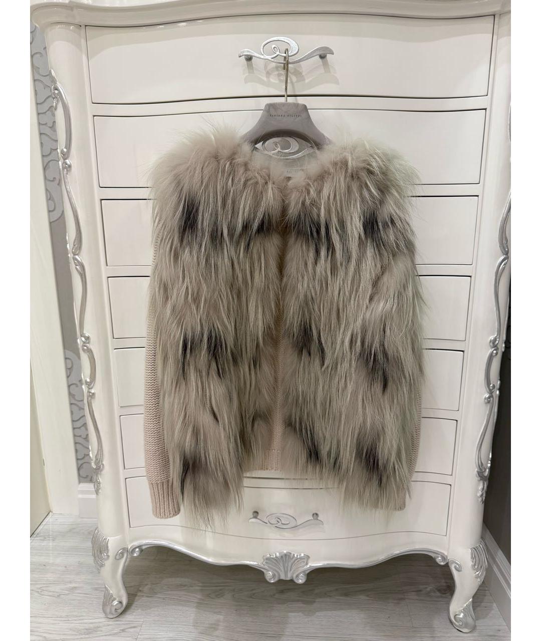 FABIANA FILIPPI Бежевый шерстяной кардиган, фото 8