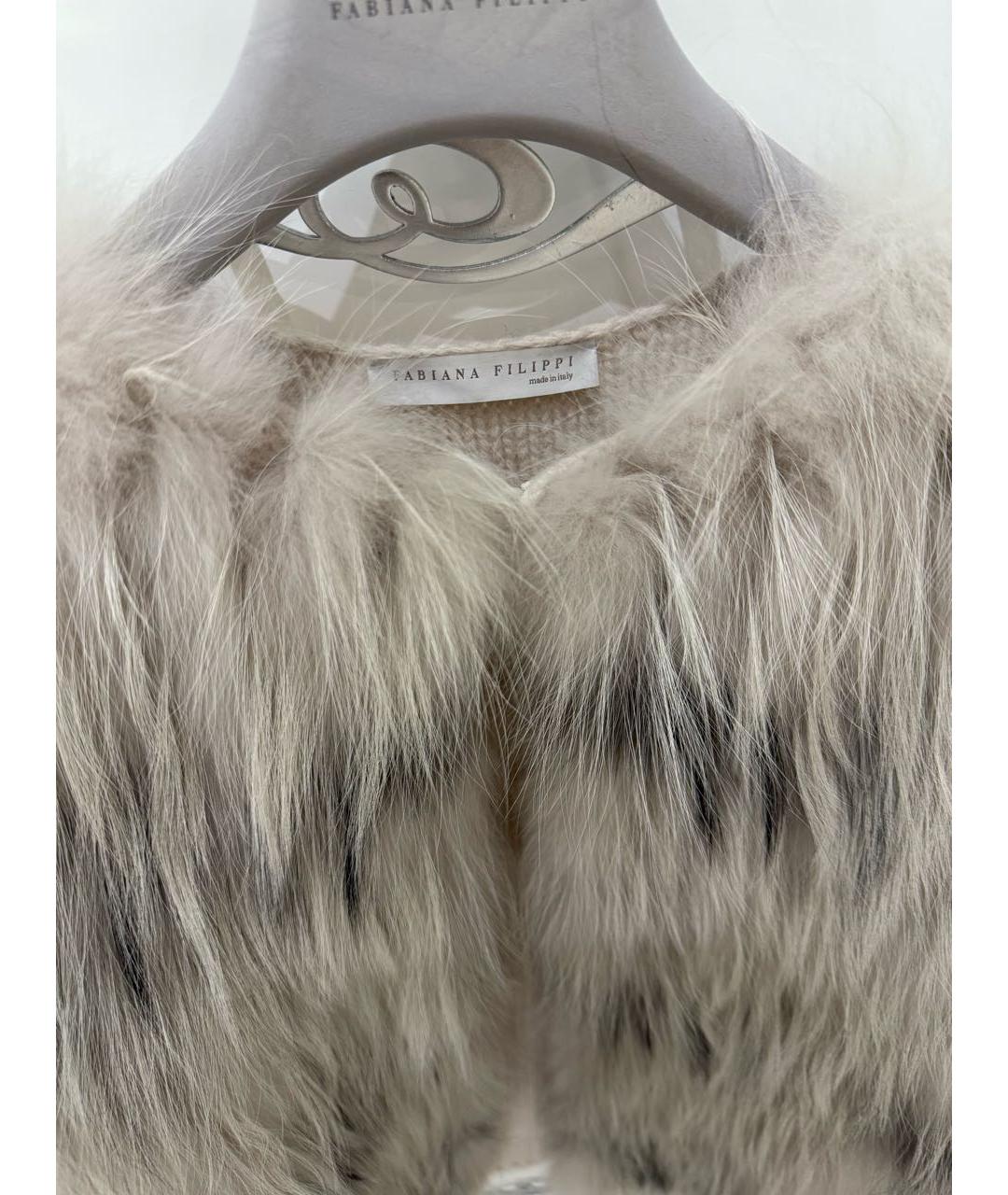 FABIANA FILIPPI Бежевый шерстяной кардиган, фото 3