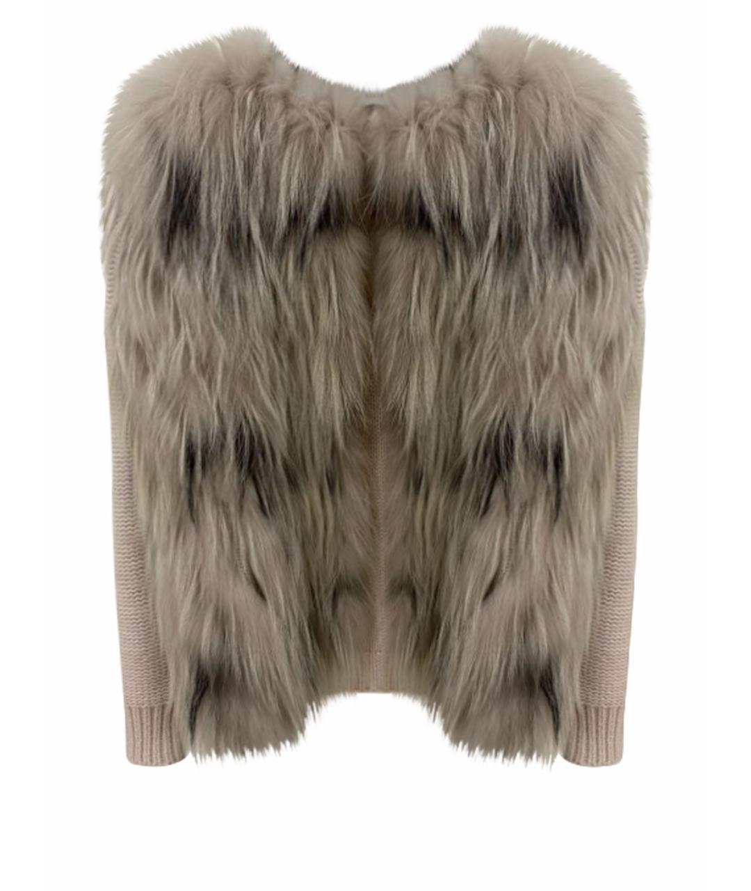 FABIANA FILIPPI Бежевый шерстяной кардиган, фото 1