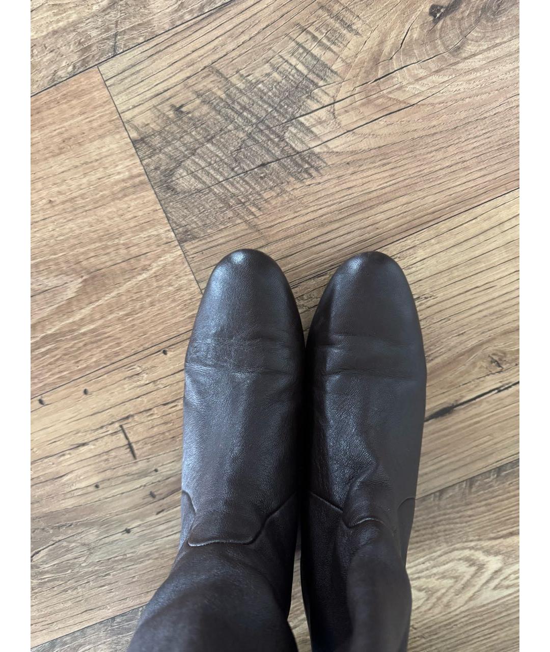 LANVIN Коричневые кожаные сапоги, фото 3