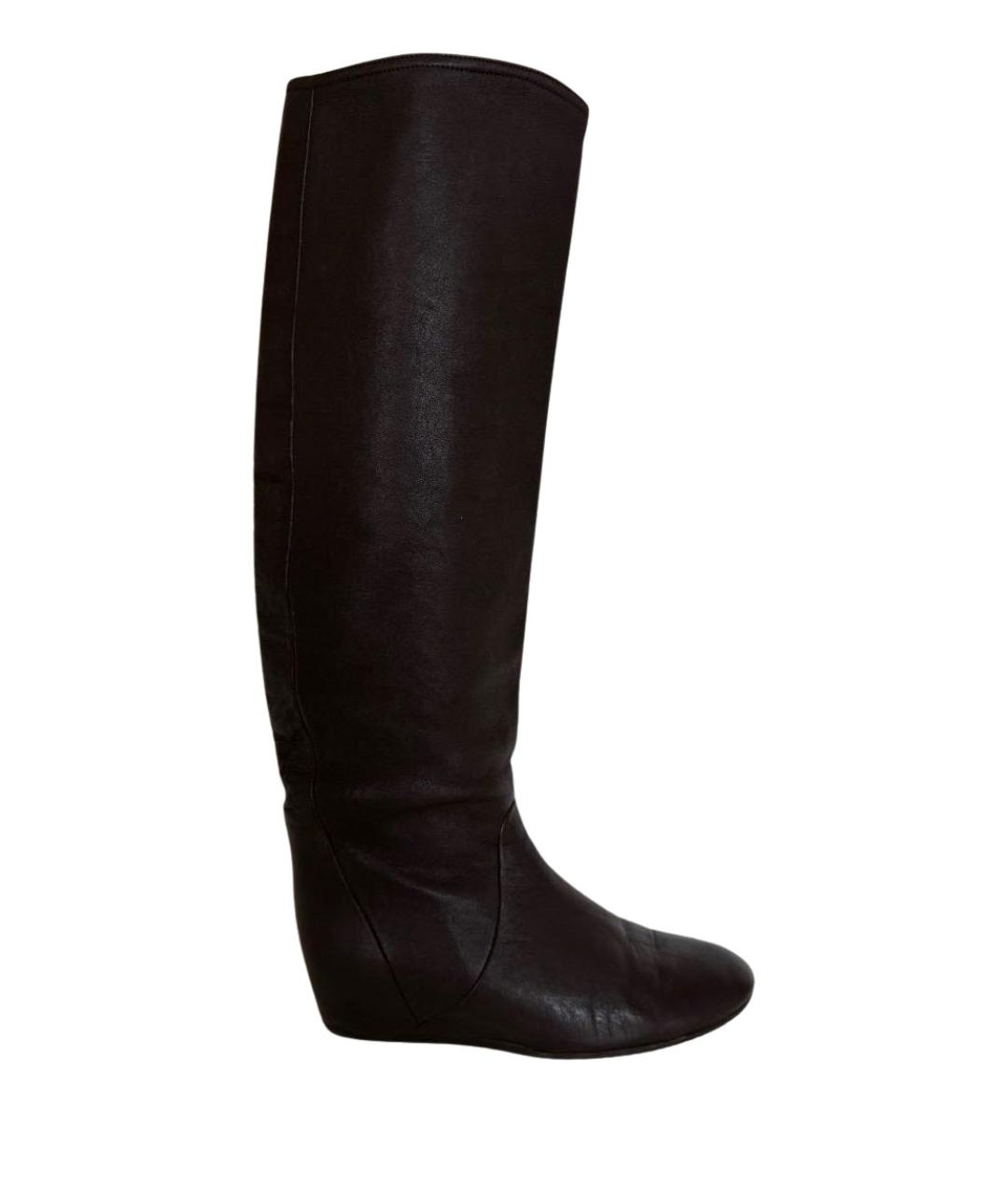 LANVIN Коричневые кожаные сапоги, фото 1