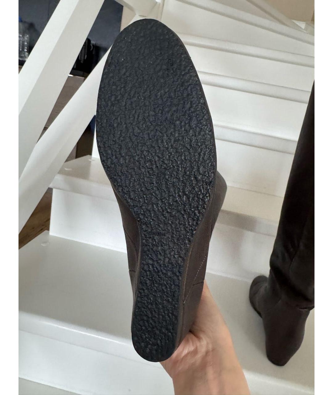 LANVIN Коричневые кожаные сапоги, фото 7