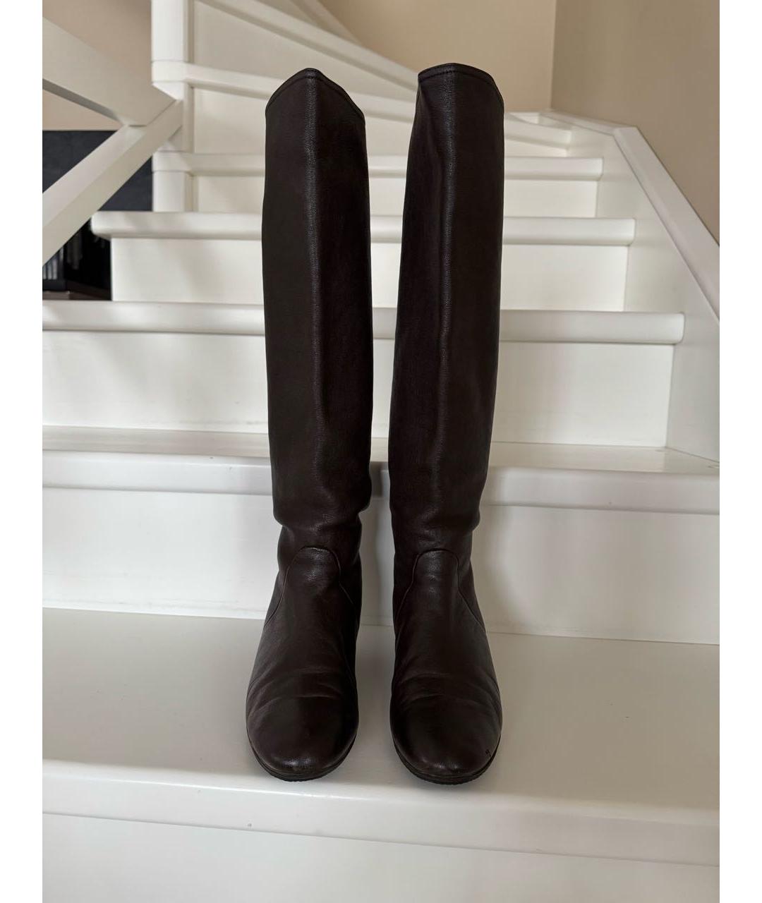 LANVIN Коричневые кожаные сапоги, фото 2