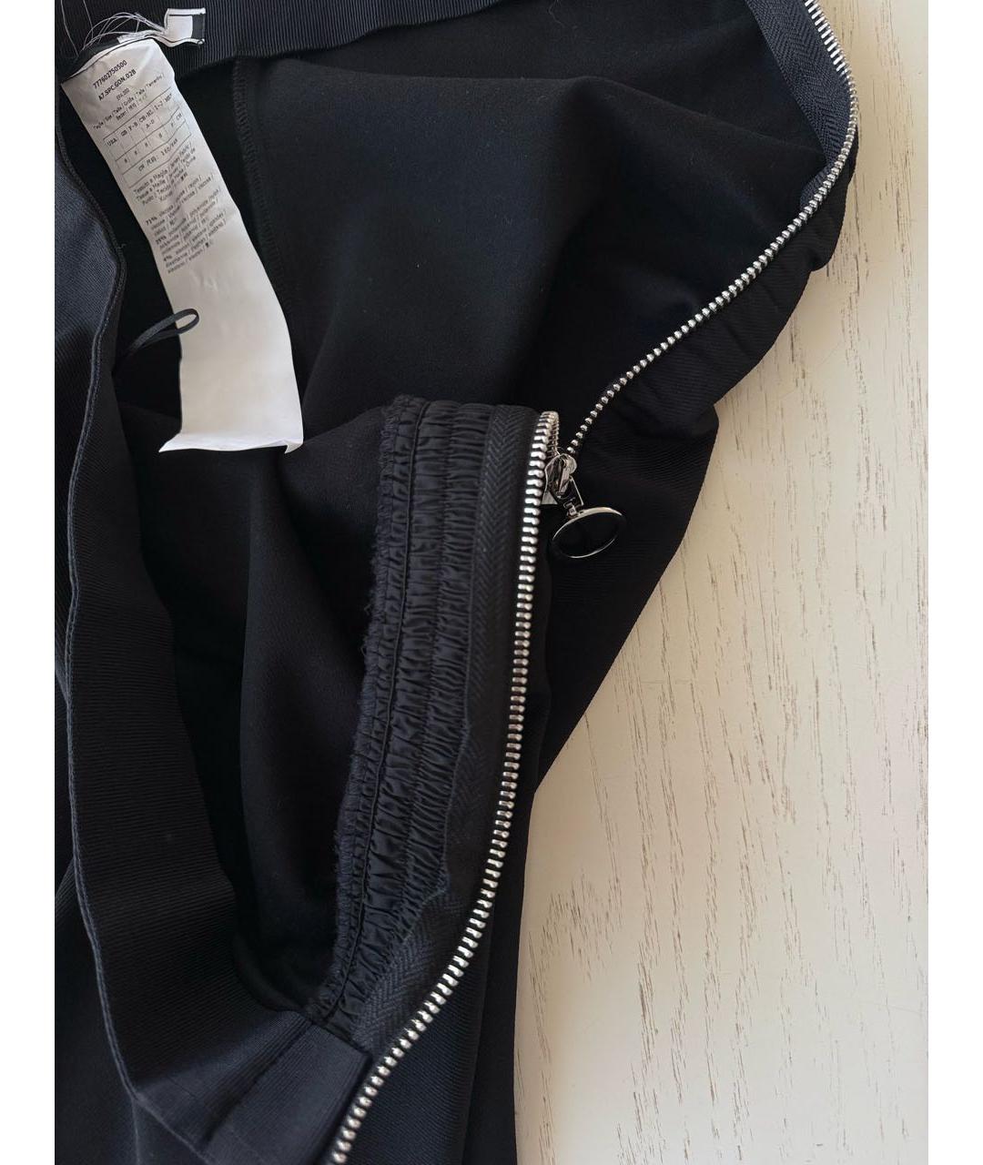 SPORTMAX Черная вискозная юбка миди, фото 6