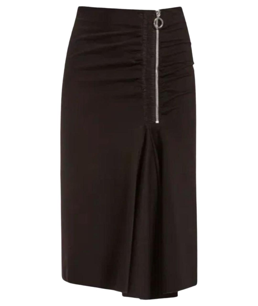 SPORTMAX Черная вискозная юбка миди, фото 1