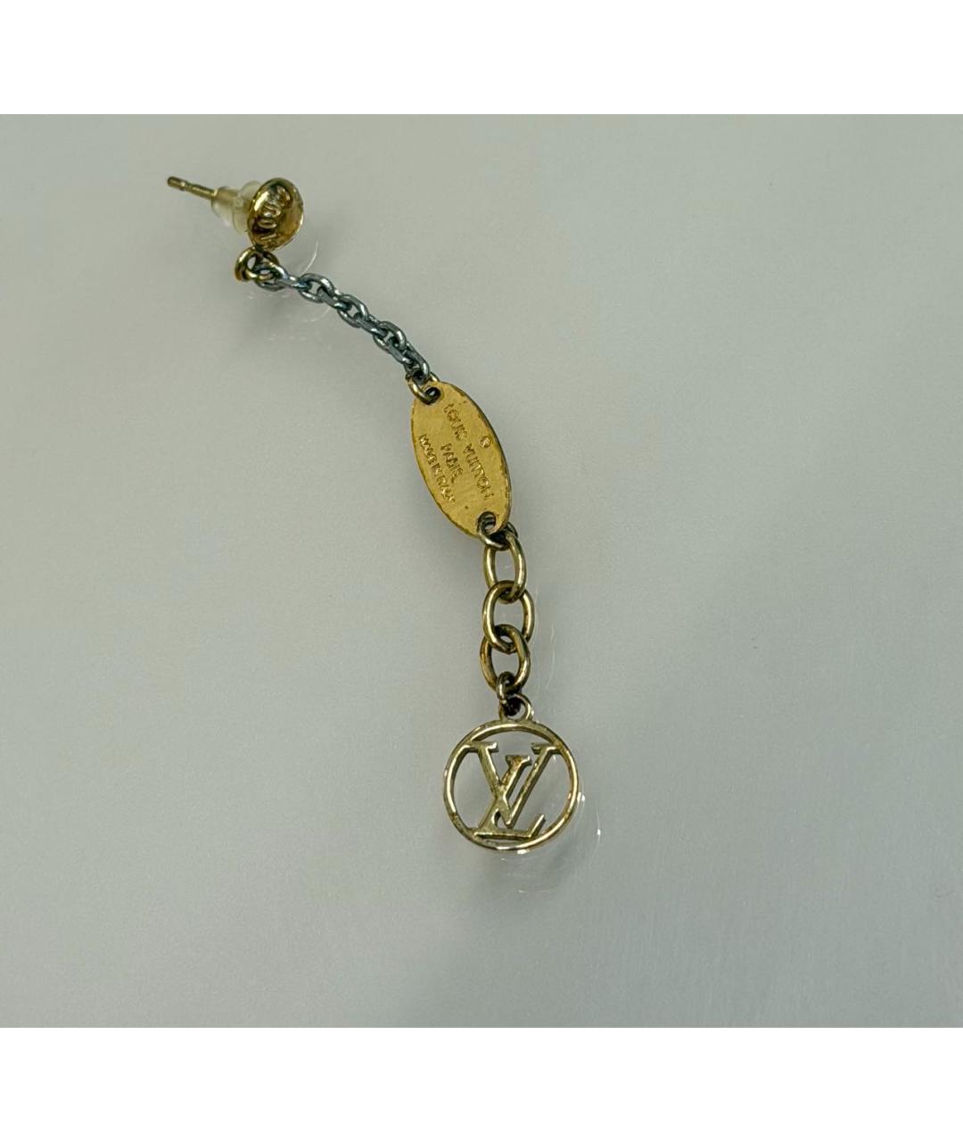 LOUIS VUITTON Золотые металлические серьги, фото 5