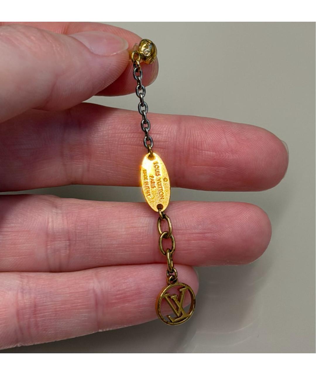 LOUIS VUITTON Золотые металлические серьги, фото 4