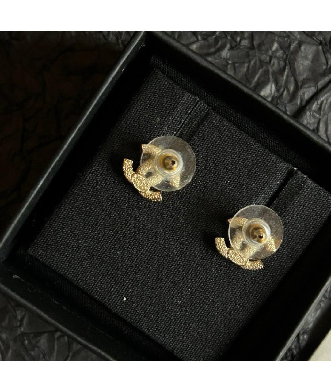 CHANEL Золотые металлические серьги, фото 3