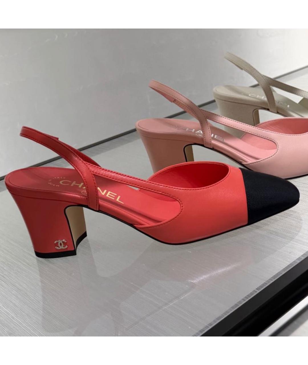 CHANEL Коралловые кожаные туфли, фото 2