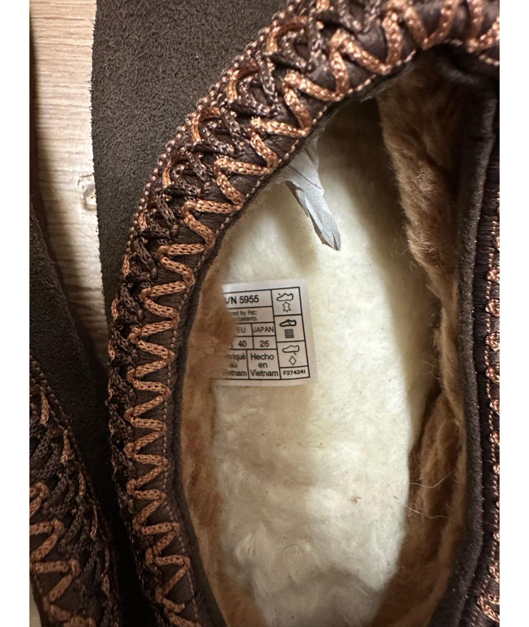 UGG AUSTRALIA Коричневые замшевые сабо, фото 7