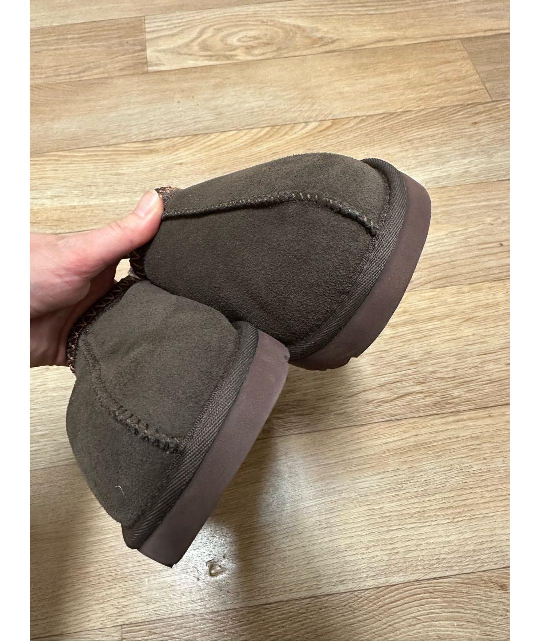 UGG AUSTRALIA Коричневые замшевые сабо, фото 3