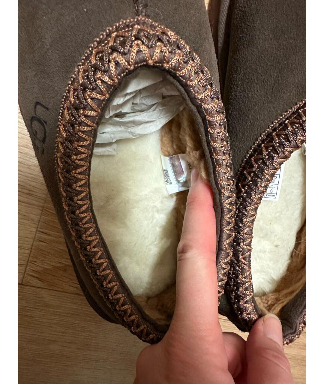 UGG AUSTRALIA Коричневые замшевые сабо, фото 6