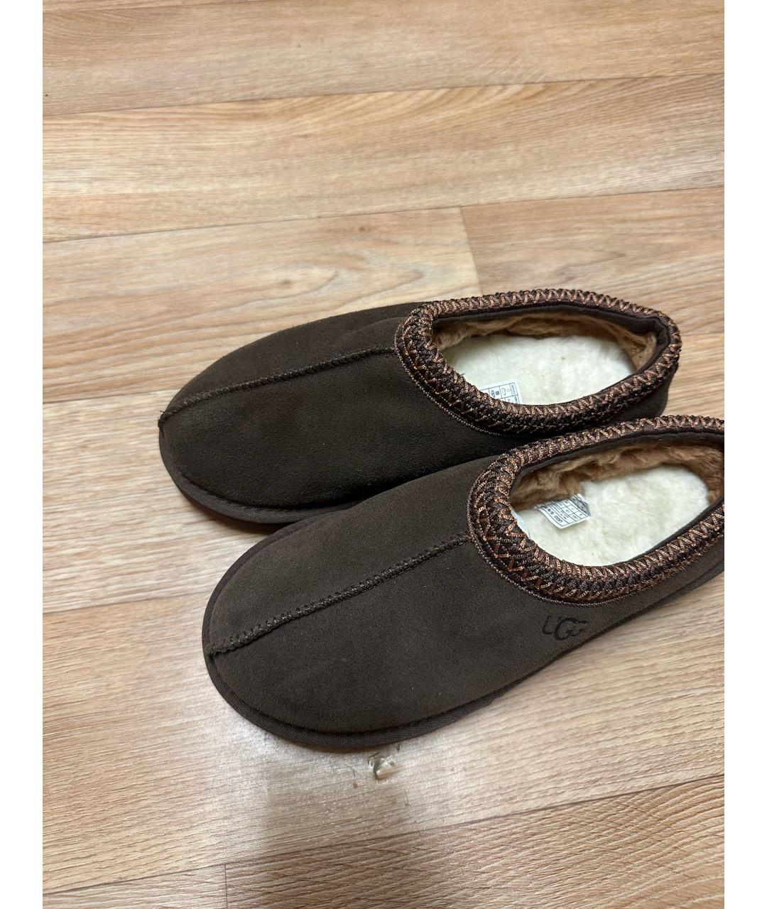 UGG AUSTRALIA Коричневые замшевые сабо, фото 2