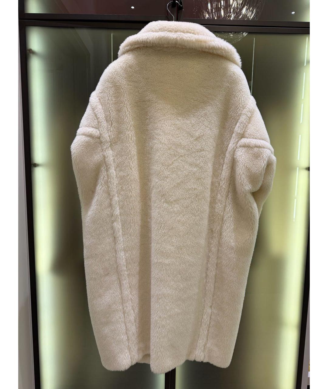 MAX MARA Белая шерстяная шуба, фото 2