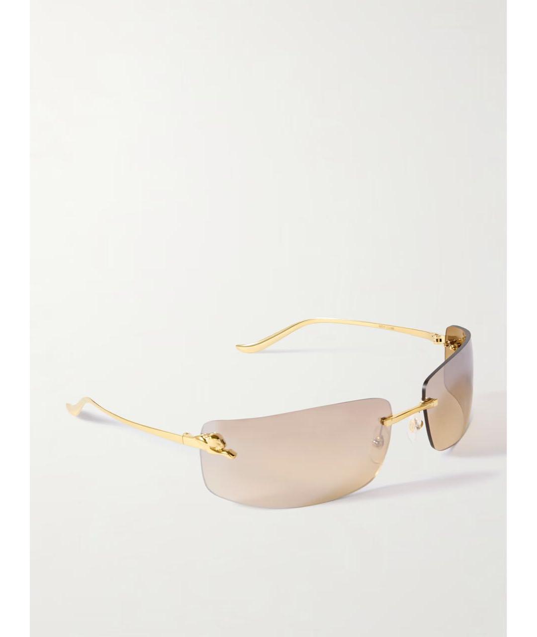 CARTIER Золотые металлические солнцезащитные очки, фото 6