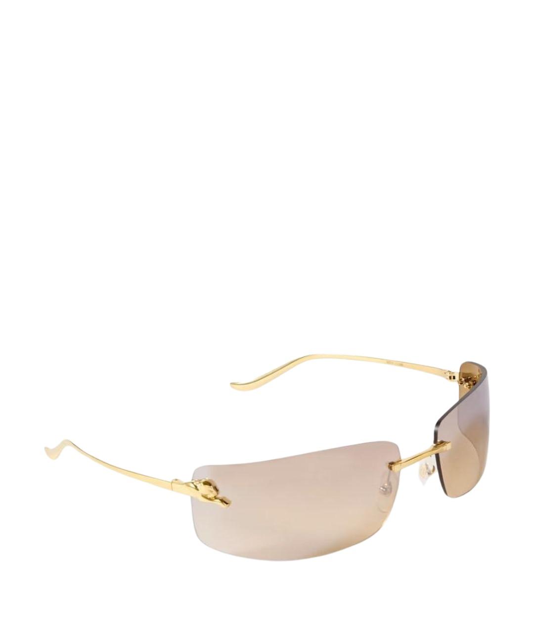 CARTIER Золотые металлические солнцезащитные очки, фото 1