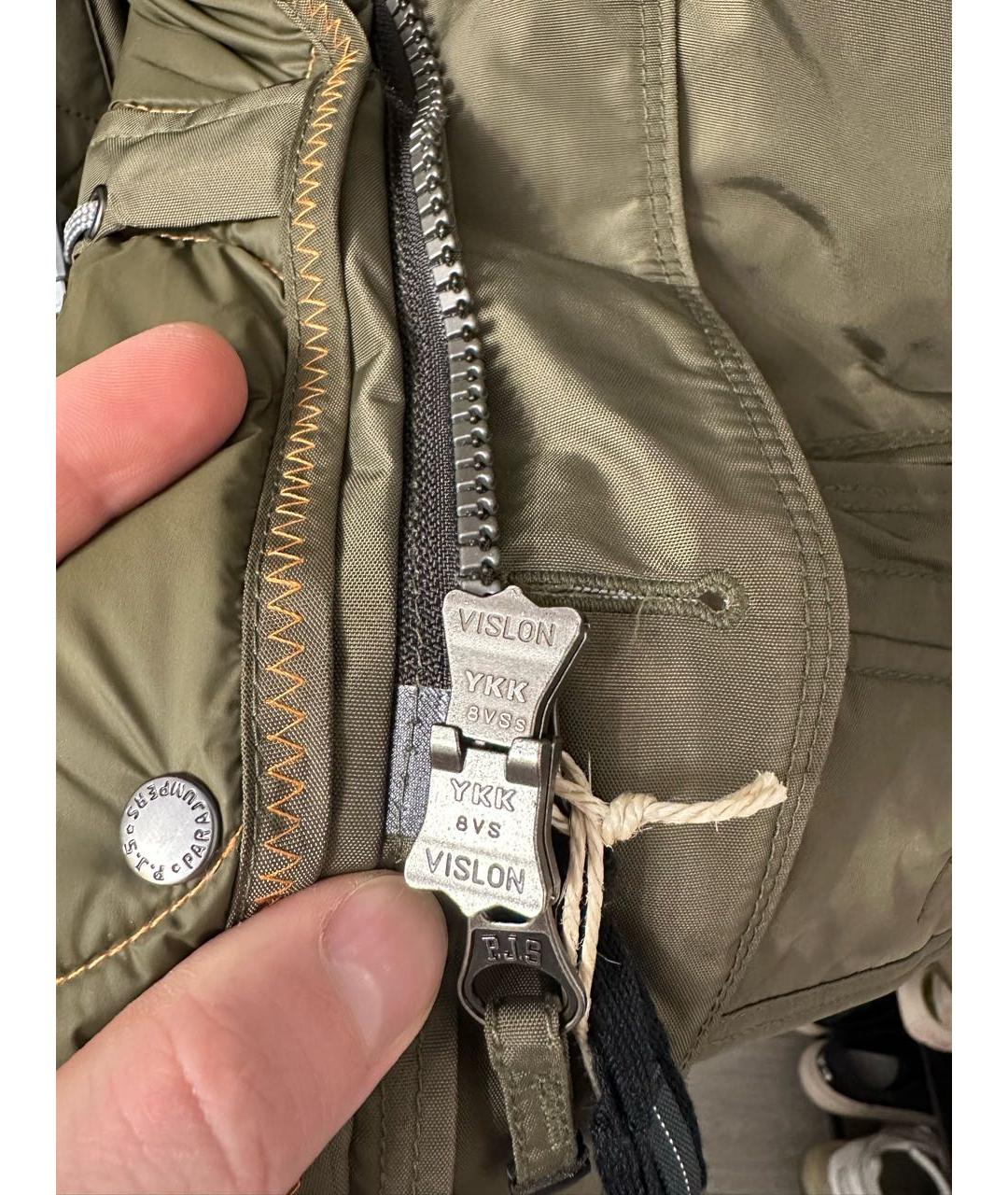 PARAJUMPERS Хаки полиамидовый пуховик, фото 8