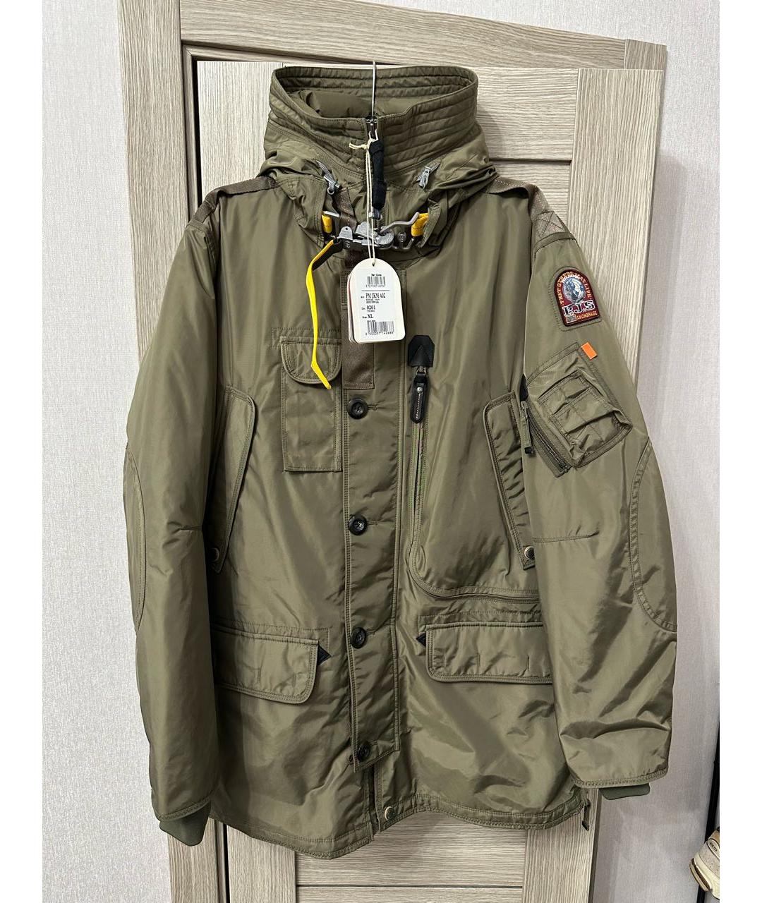 PARAJUMPERS Хаки полиамидовый пуховик, фото 9