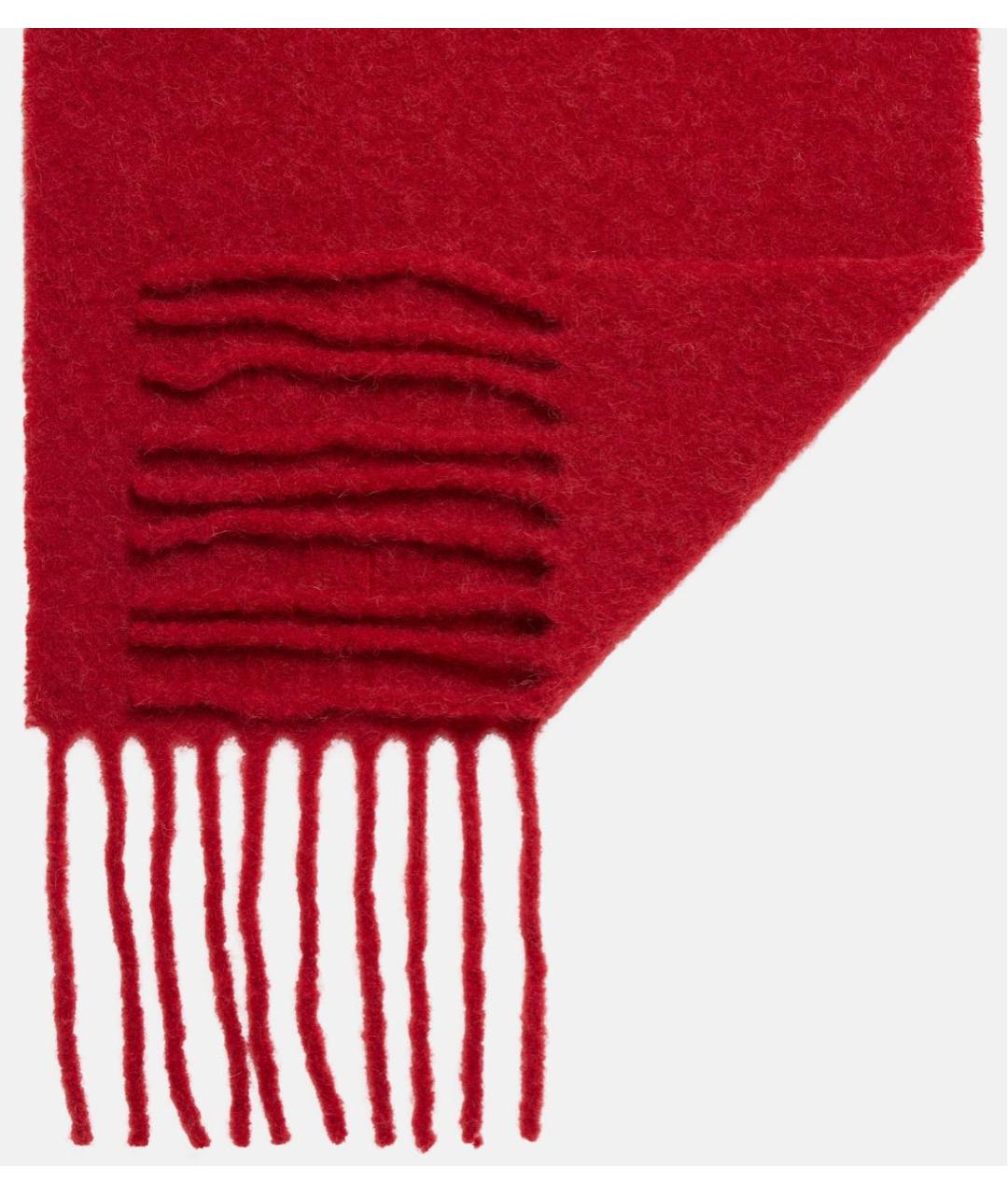 JACQUEMUS Бордовый шерстяной шарф, фото 4