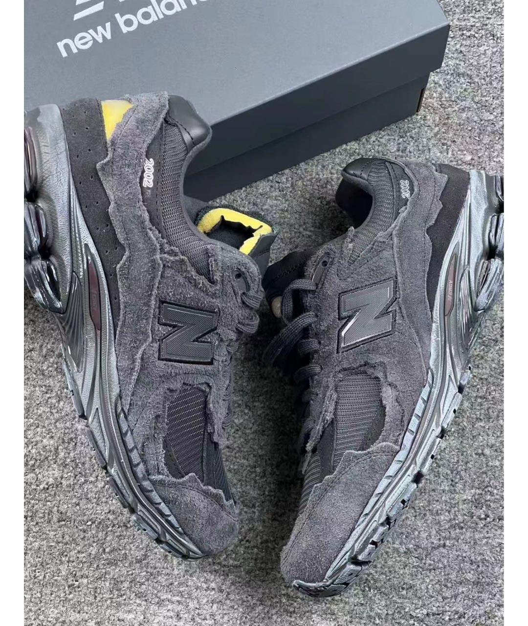 NEW BALANCE Антрацитовые замшевые низкие кроссовки / кеды, фото 5