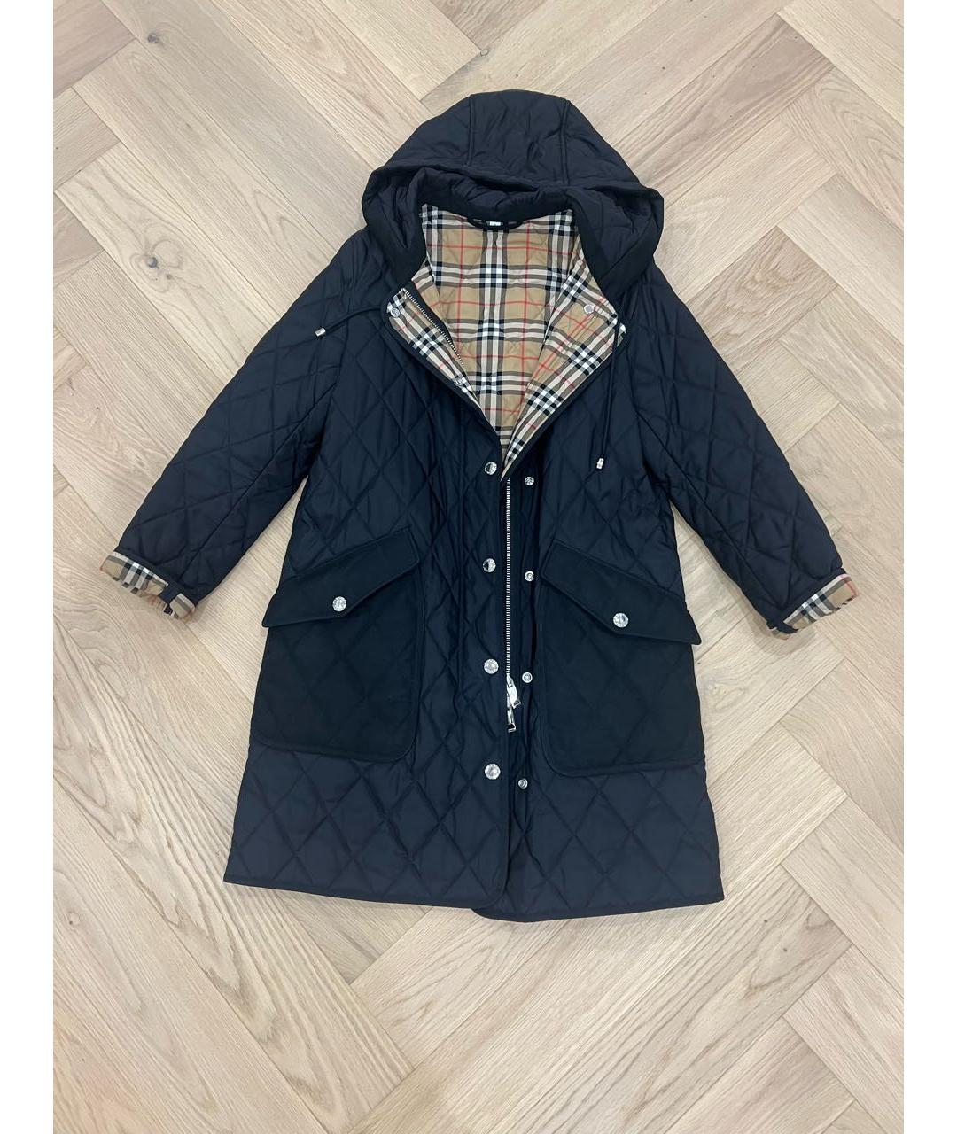 BURBERRY Черное хлопковое пальто, фото 6