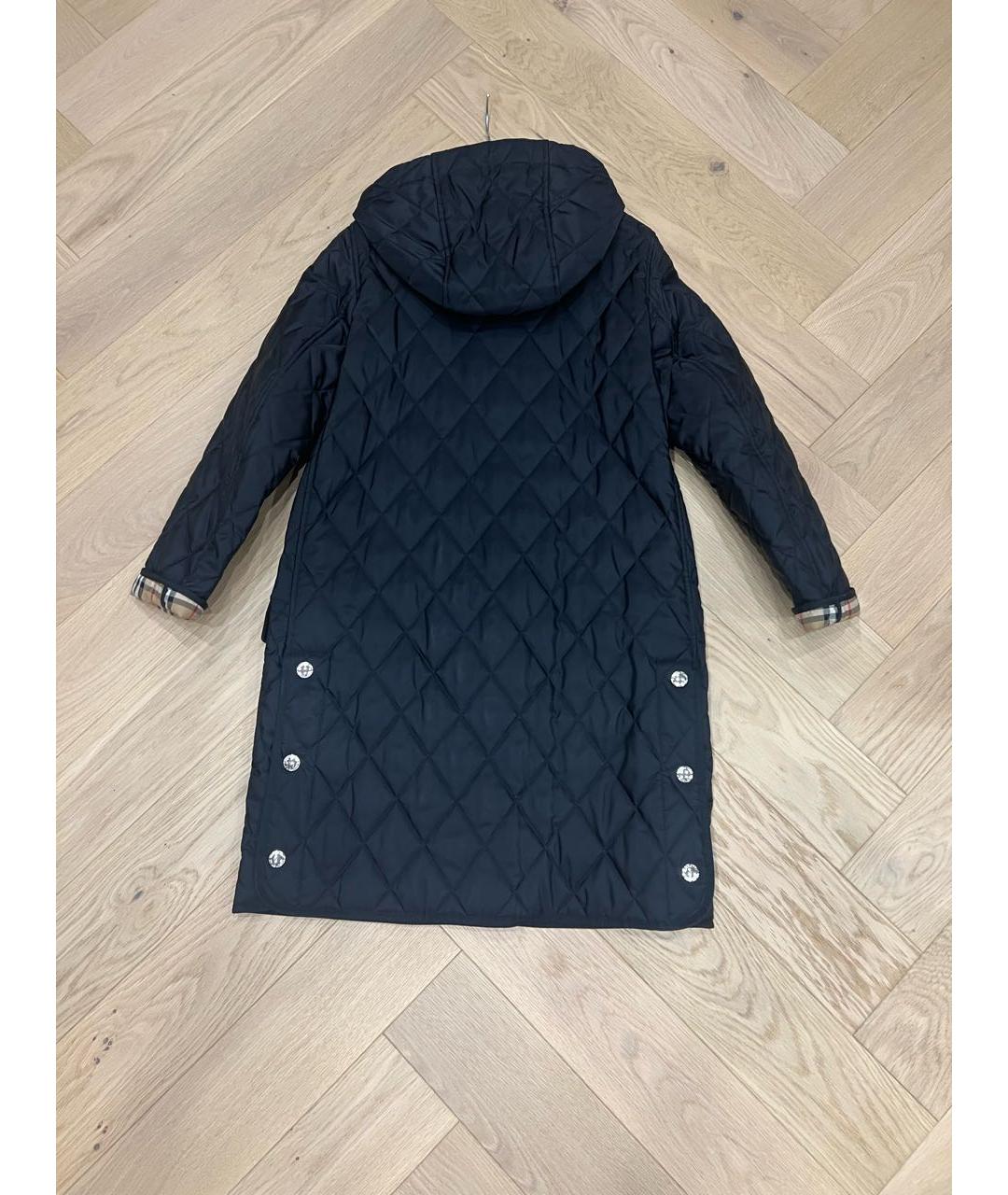 BURBERRY Черное хлопковое пальто, фото 2