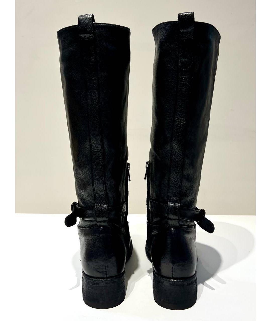 OFFICINE CREATIVE Черные кожаные сапоги, фото 3