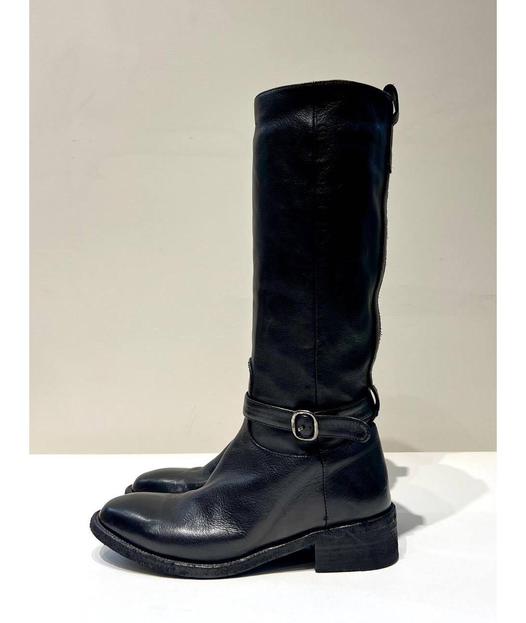 OFFICINE CREATIVE Черные кожаные сапоги, фото 4