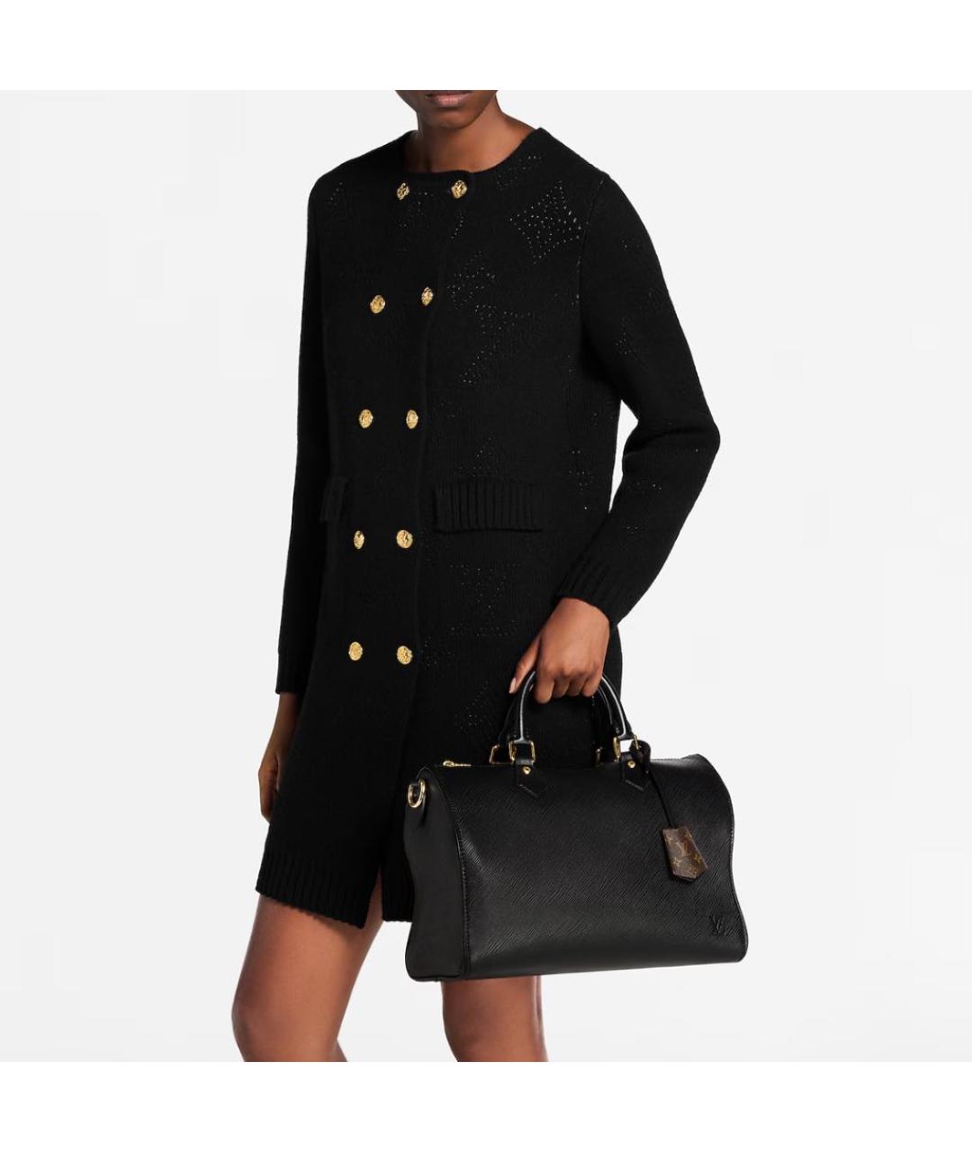 LOUIS VUITTON Черная кожаная сумка тоут, фото 2