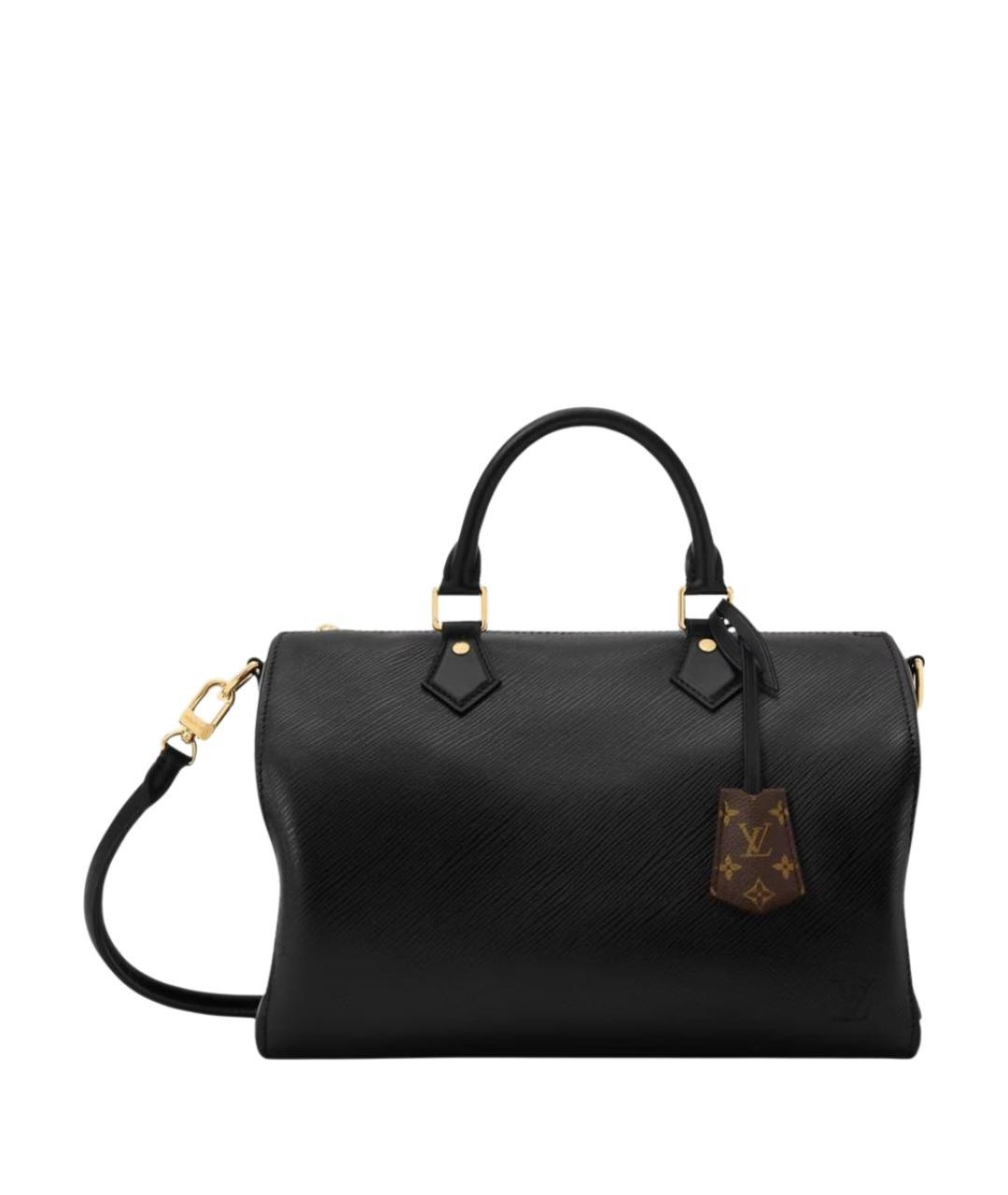 LOUIS VUITTON Черная кожаная сумка тоут, фото 1