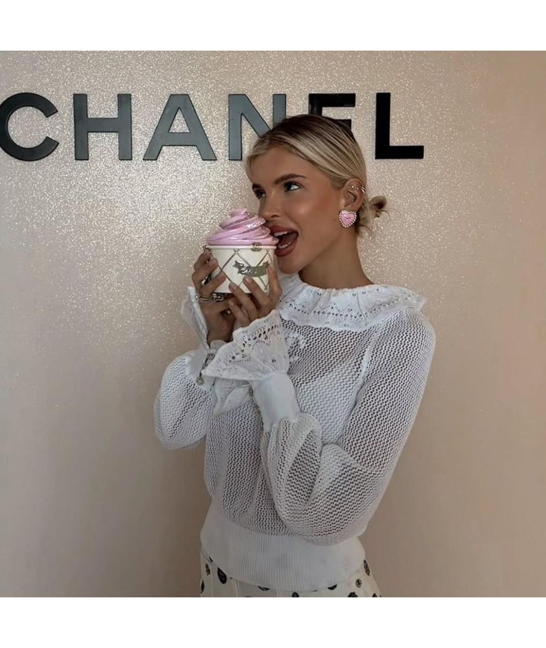 CHANEL Розовые металлические серьги, фото 2