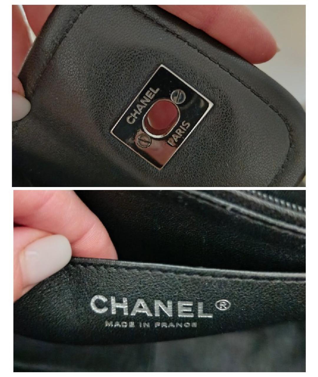 CHANEL Черная кожаная сумка через плечо, фото 8