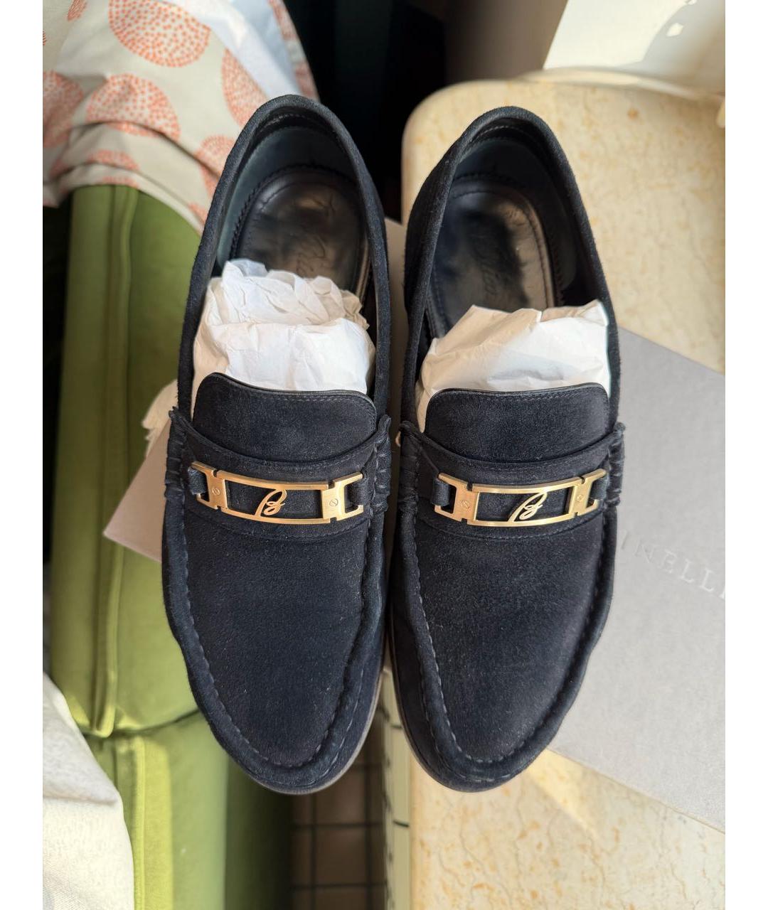 BRIONI Черные замшевые лоферы, фото 3