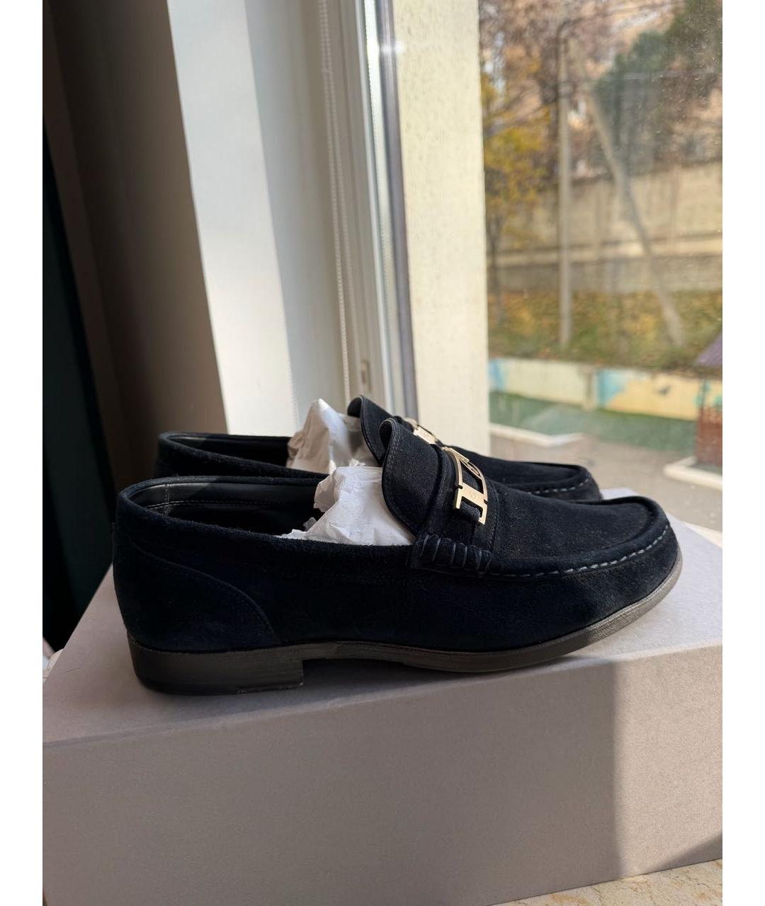BRIONI Черные замшевые лоферы, фото 9