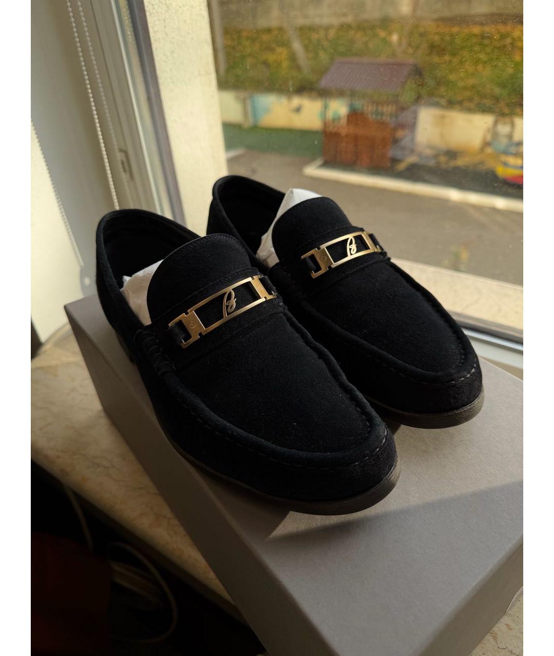BRIONI Черные замшевые лоферы, фото 2