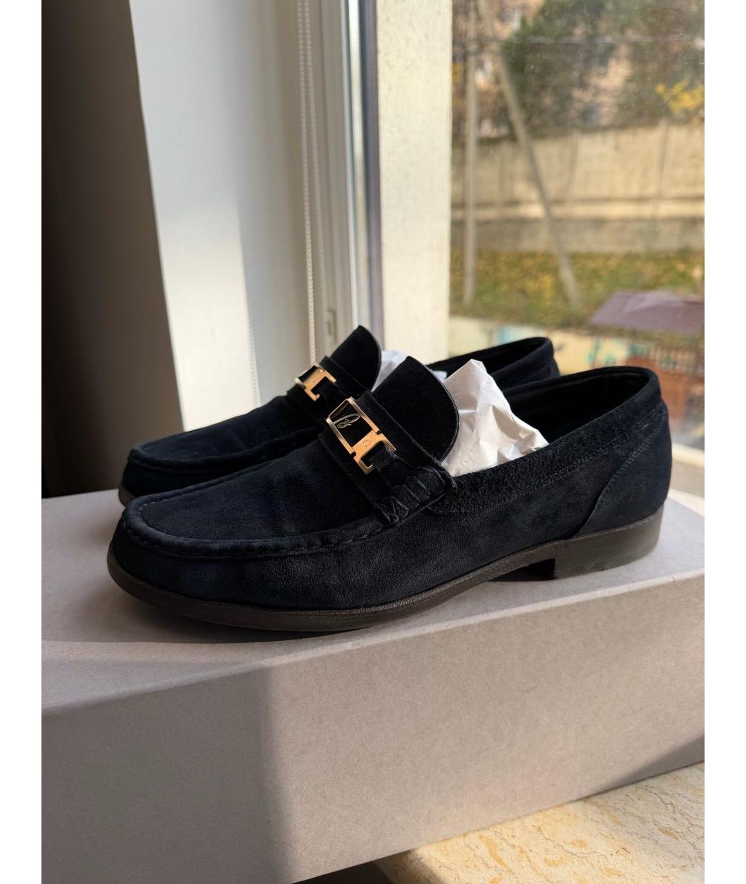 BRIONI Черные замшевые лоферы, фото 7