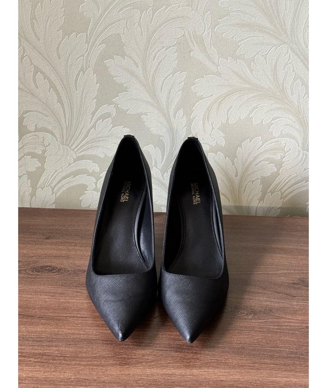 MICHAEL KORS Черные кожаные туфли, фото 2