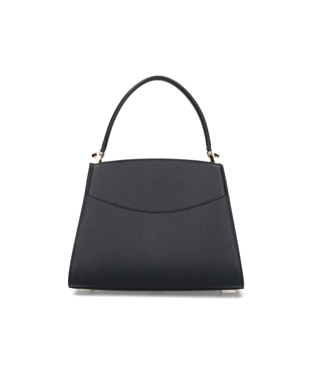 FERRAGAMO Черная кожаная сумка тоут, фото 3