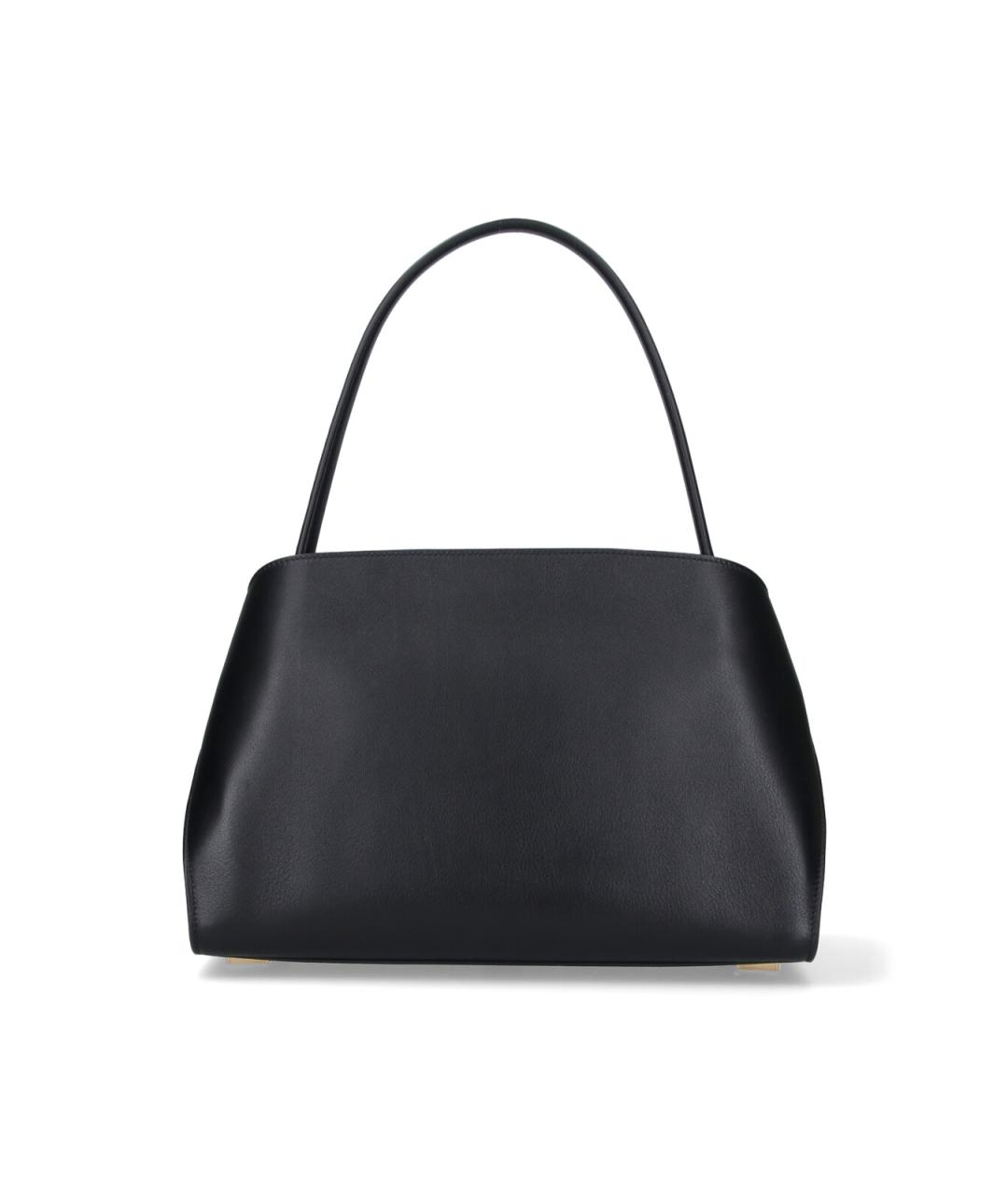 FERRAGAMO Черная кожаная сумка тоут, фото 1