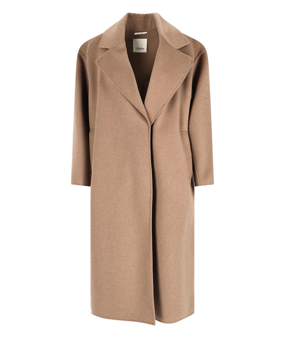 'S MAX MARA Коричневое шерстяное пальто, фото 1