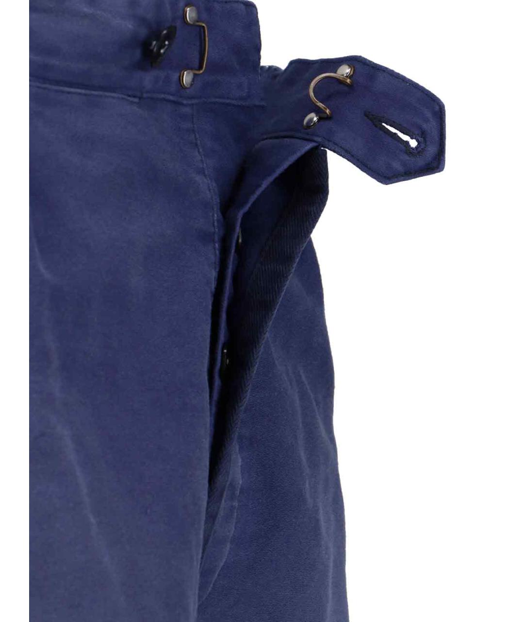 MAISON MARGIELA Синие хлопковые повседневные брюки, фото 5