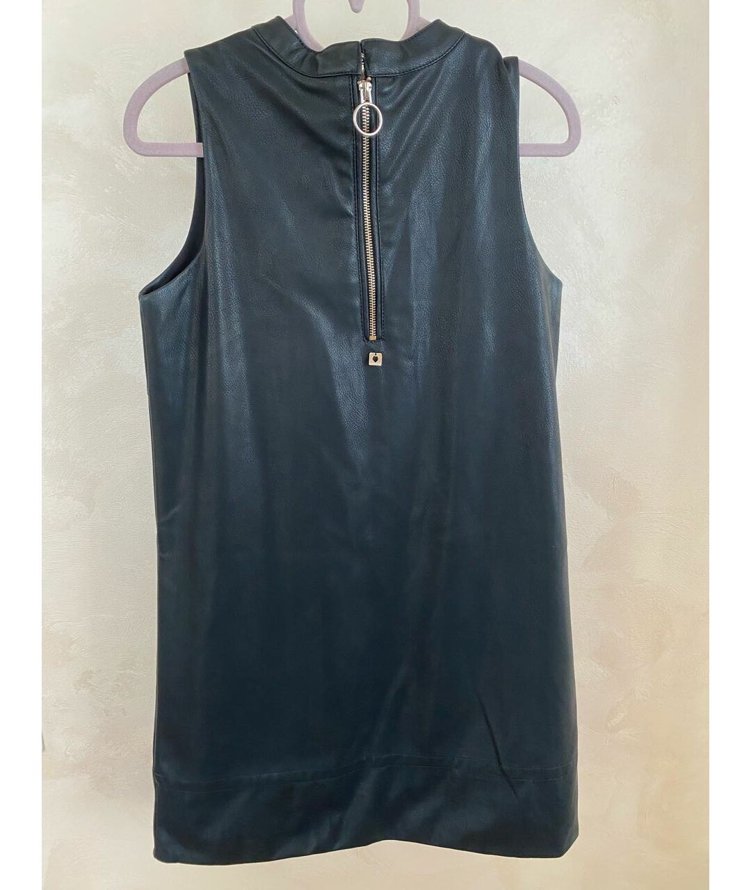 TWIN-SET Черное полиуретановое повседневное платье, фото 2