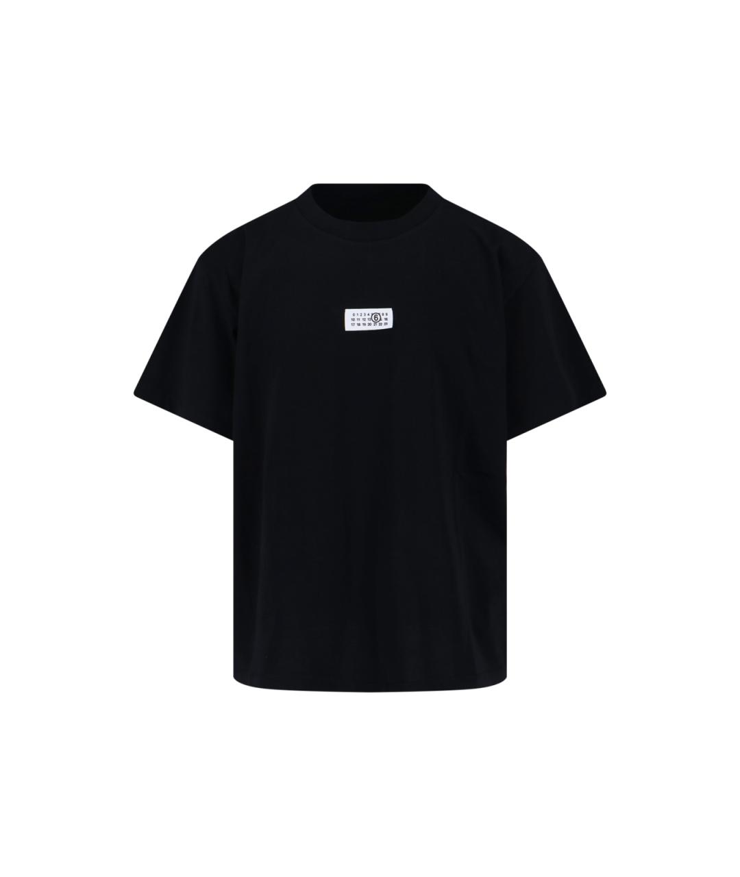 MM6 MAISON MARGIELA Черная хлопковая футболка, фото 1