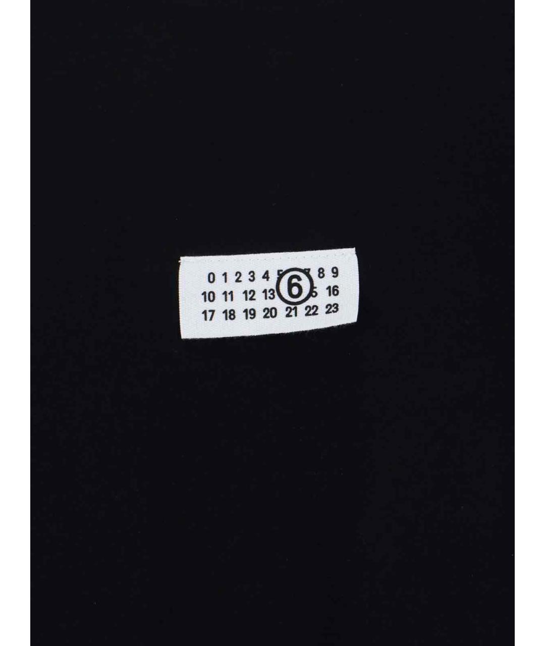 MM6 MAISON MARGIELA Черная хлопковая футболка, фото 3