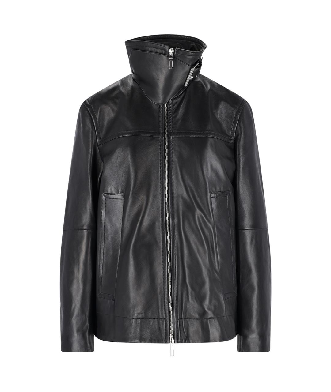 SPORTMAX Черная кожаная куртка, фото 1