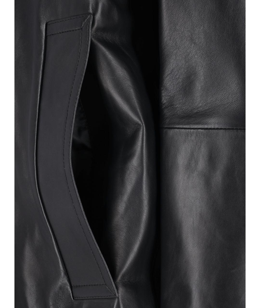 SPORTMAX Черная кожаная куртка, фото 3